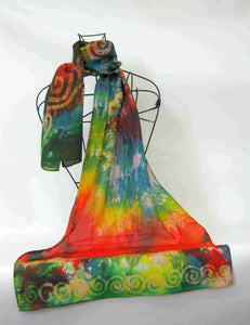 Silk Scarf Celtic Sunset Forrest
