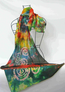 Silk Scarf Celtic Sunset Forrest