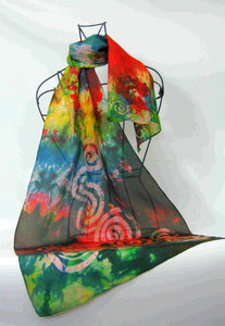 Silk Scarf Celtic Sunset Forrest