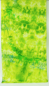 Hand Painted Silk Scarf Celtic Yellow and Green