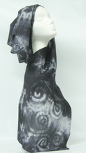 Load image into Gallery viewer, Silk Scarf Hand Painted Dark Celtic
