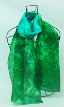 Load image into Gallery viewer, A Silk Scarf Light Weight  Emerald Children of Lir
