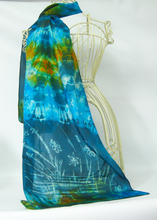 Load image into Gallery viewer, Silk Habotai Scarf Kingfisher Dark Green
