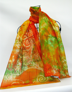 Silk ScarfLight weight Celtic Autumnal Tree of Life