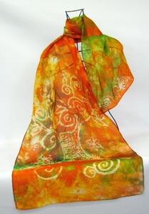 Silk ScarfLight weight Celtic Autumnal Tree of Life