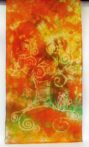 Silk ScarfLight weight Celtic Autumnal Tree of Life