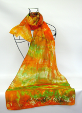 Load image into Gallery viewer, Silk ScarfLight weight Celtic Autumnal Tree of Life
