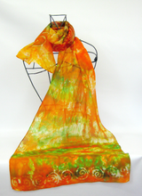 Load image into Gallery viewer, Silk ScarfLight weight Celtic Autumnal Tree of Life
