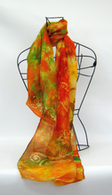 Load image into Gallery viewer, Silk ScarfLight weight Celtic Autumnal Tree of Life
