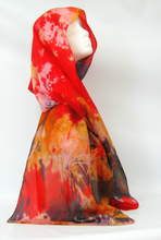 Load image into Gallery viewer, Silk Habotai Scarf The Autumn Gold Finch
