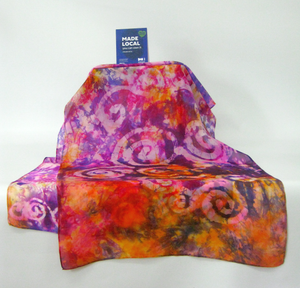 Silk Scarf Light Weight Celtic Cinnamon Pinks