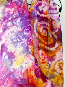 Silk Scarf Light Weight Celtic Cinnamon Pinks