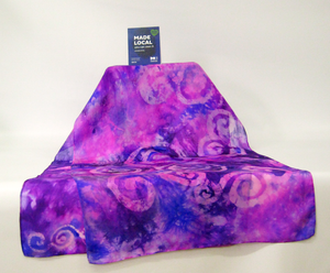 Silk Scarf Light Weight Celtic in Lilacs and Pinks
