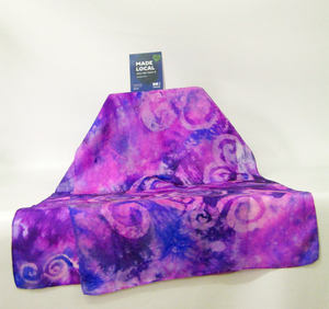 Silk Scarf Light Weight Celtic in Lilacs and Pinks