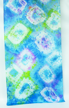 Load image into Gallery viewer, Silk Scarf Light Weight Celtic Turquoise Jewel Hand Painted

