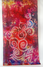 Load image into Gallery viewer, Silk Scarf Light Weight Celtic Red Fire
