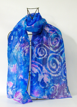 Load image into Gallery viewer, Silk Scarf Light Weight Celtic Spring Blue
