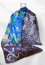 Load image into Gallery viewer, Silk Scarf Light Weight Aurora Children of Lir
