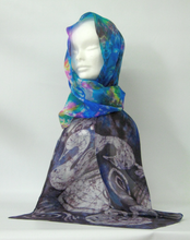 Load image into Gallery viewer, Silk Scarf Light Weight Aurora Children of Lir
