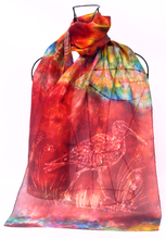 Load image into Gallery viewer, A Silk Scarf Light Weight Autumnal Curlew
