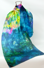 Load image into Gallery viewer, A Silk Scarf Light Weight Summer Teal Lapwing
