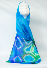 Load image into Gallery viewer, A Silk Scarf Light Weight The Turquoise Hare
