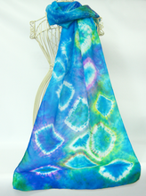 Load image into Gallery viewer, A Silk Scarf Light Weight The Turquoise Hare
