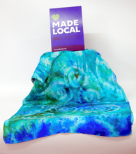 Load image into Gallery viewer, Silk Scarf Light Weight Celtic Blue Aqua Sea
