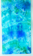 Load image into Gallery viewer, Silk Scarf Light Weight Celtic Blue Aqua Sea
