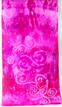 Load image into Gallery viewer, Silk Scarf Light Weight Vivid Pink Magenta Celtic

