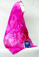 Load image into Gallery viewer, Silk Scarf Light Weight Vivid Pink Magenta Celtic
