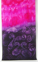 Load image into Gallery viewer, A Hand Painted Silk Scarf Purple Pink Swans
