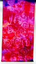 Load image into Gallery viewer, Silk Scarf Hand Painted Pink Red Celtic
