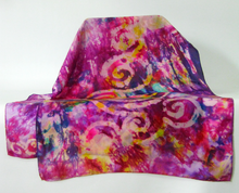 Load image into Gallery viewer, Silk Scarf Celtic Purple Pink Carnival
