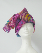 Load image into Gallery viewer, Silk Scarf Celtic Purple Pink Carnival
