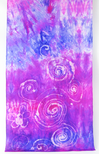 Silk Scarf Purple Fuschia Celtic Spiral