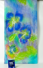 Load image into Gallery viewer, Silk Scarf Hand painted The Summer Violas
