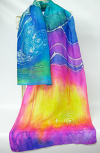 Load image into Gallery viewer, Silk Scarf The Drumlin Sunset Swan
