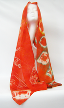 Load image into Gallery viewer, A Silk Scarf The Fox Jumping Scarlet
