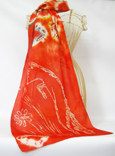 Load image into Gallery viewer, A Silk Scarf The Fox Jumping Scarlet

