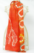 Load image into Gallery viewer, A Silk Scarf The Fox Jumping Scarlet
