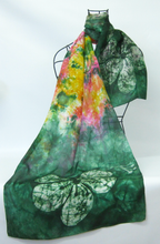 Load image into Gallery viewer, Hand Painted Silk Scarf The Blackthorn
