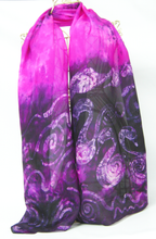Load image into Gallery viewer, Silk Scarf The Children Of Lir in Pink and Purple
