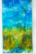 Load image into Gallery viewer, Silk Scarf The Curlew Earth Aqua Turquoise
