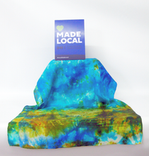 Load image into Gallery viewer, Silk Scarf The Curlew Earth Aqua Turquoise
