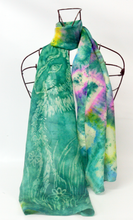 Load image into Gallery viewer, A Silk Scarf The Green Hare
