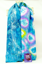 Load image into Gallery viewer, A Silk Scarf The Green Teal Hare
