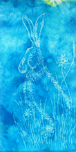 Load image into Gallery viewer, A Silk Scarf The Green Teal Hare
