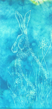 Load image into Gallery viewer, A Silk Scarf The Green Teal Hare
