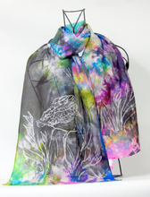 Load image into Gallery viewer, Silk Scarf The Lapwing Pastel Rainbow
